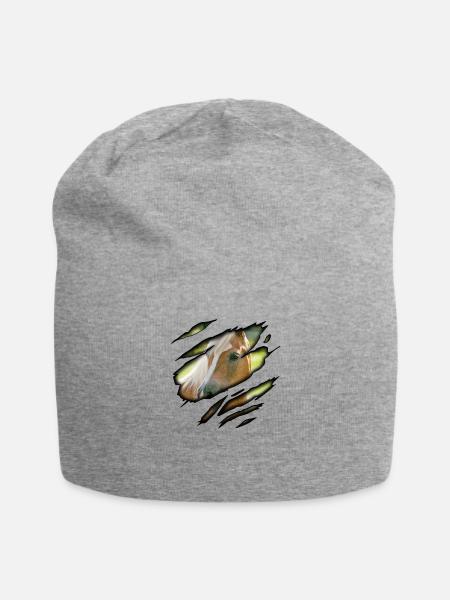 Haflinger in mir - Jersey-Beanie - Grau meliert