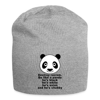 Chubby Panda - Jersey-Beanie - Grau meliert - Vorne