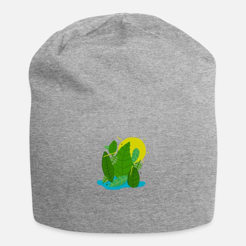Cadeau de conception estivale vert été - Bonnet en jersey - gris chiné