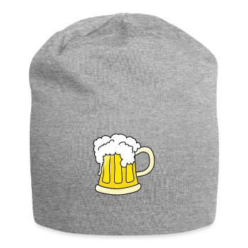 bière - Bonnet en jersey - gris chiné - Devant