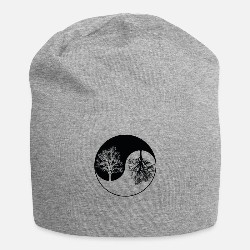 ying yang tree - Bonnet en jersey - gris chiné