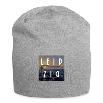 Leipzig - Jersey-Beanie - Grau meliert - Vorne