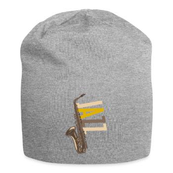 Jazz Saxophon - Jersey-Beanie - Grau meliert - Vorne