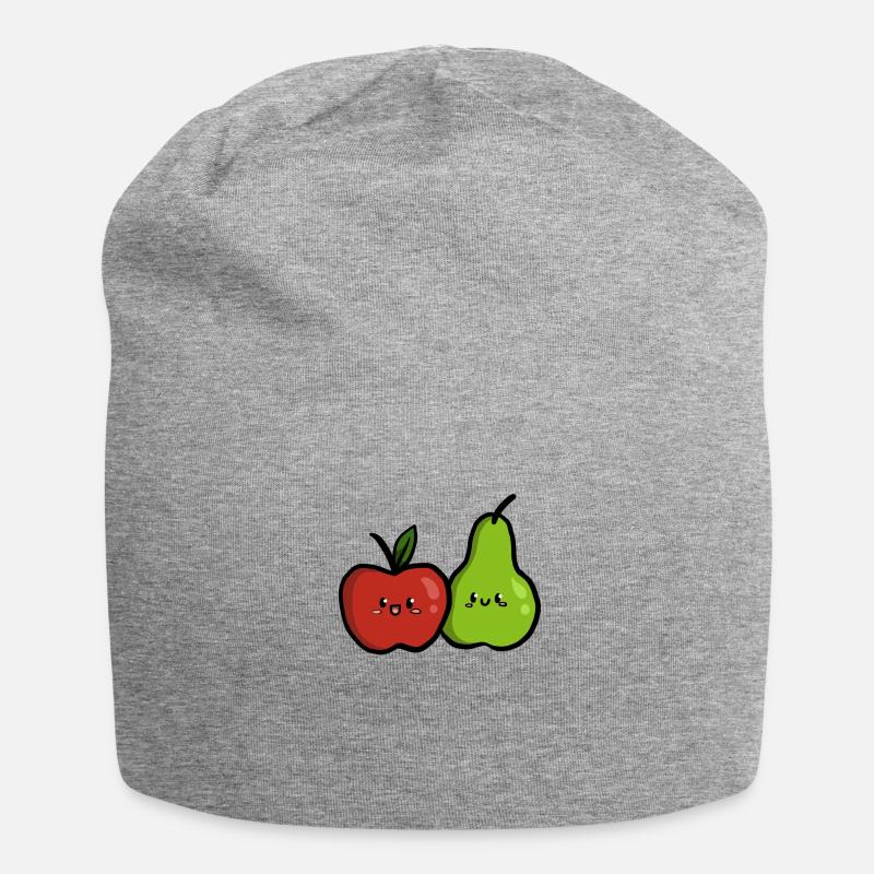 Apfel & Birne - Jersey-Beanie - Grau meliert