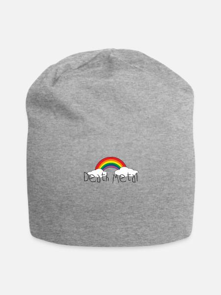 Death Metal Regenbogen Musik Geschenk Idee - Jersey-Beanie - Grau meliert
