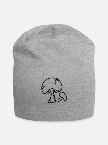 Mushroom - Jersey-Beanie - Grau meliert