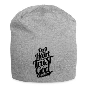 Trust in God - Jersey Beanie - heather grey - Front