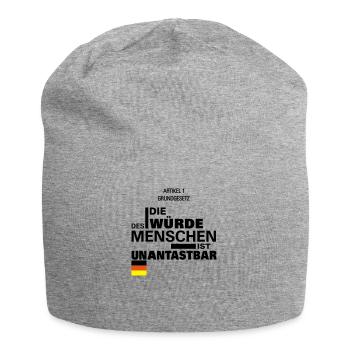 The dignity of man is inviolable - Art. 1 GG - Jersey Beanie - heather grey - Front