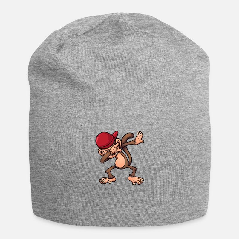 DABBING MONKEY SHIRT FUNNY DANCING GORILLE - Bonnet en jersey - gris chiné