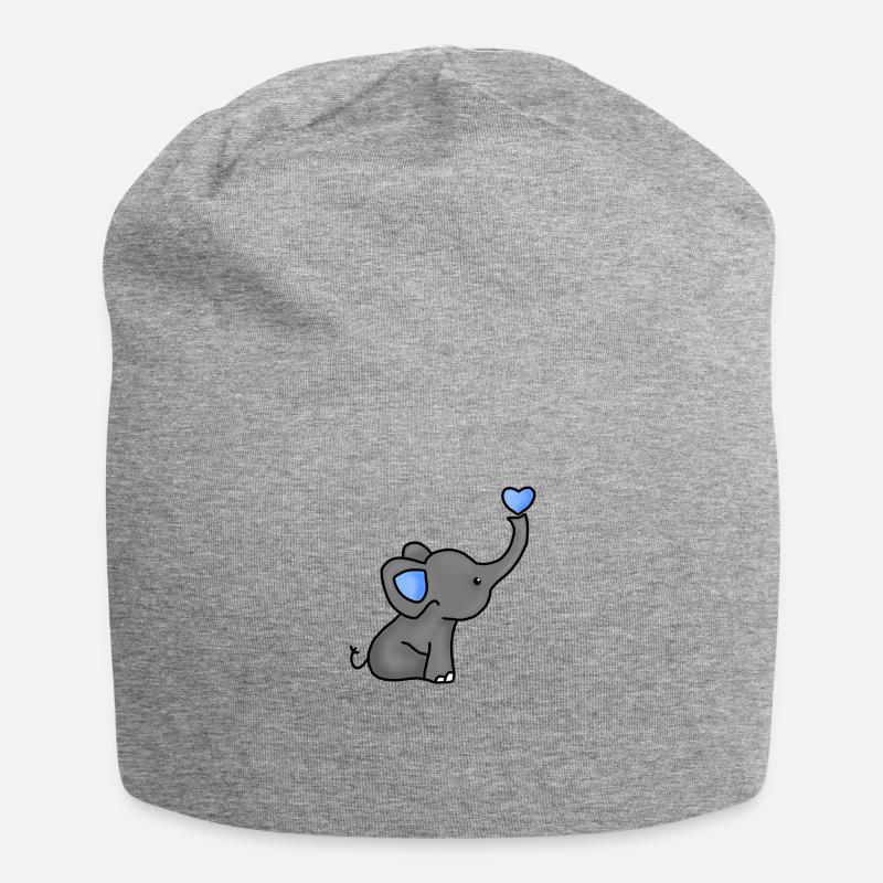 Bébé éléphant - Bonnet en jersey - gris chiné