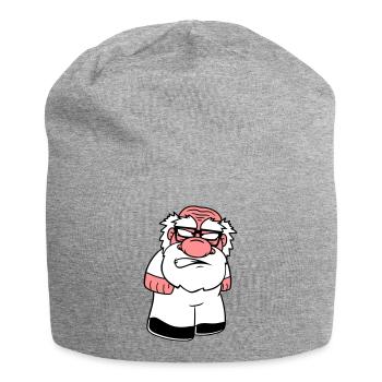 zwerg klein gesicht kopf boese veraergert wue - Jersey-Beanie - Grau meliert - Vorne