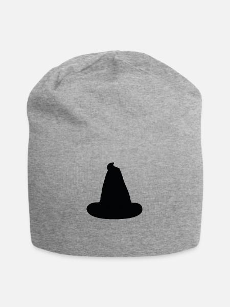 Kinder Halloween Hexenhut - Jersey-Beanie - Grau meliert
