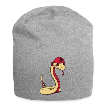 schlange pirat seeraeuber kapitaen matrose seebaer - Jersey-Beanie - Grau meliert - Vorne