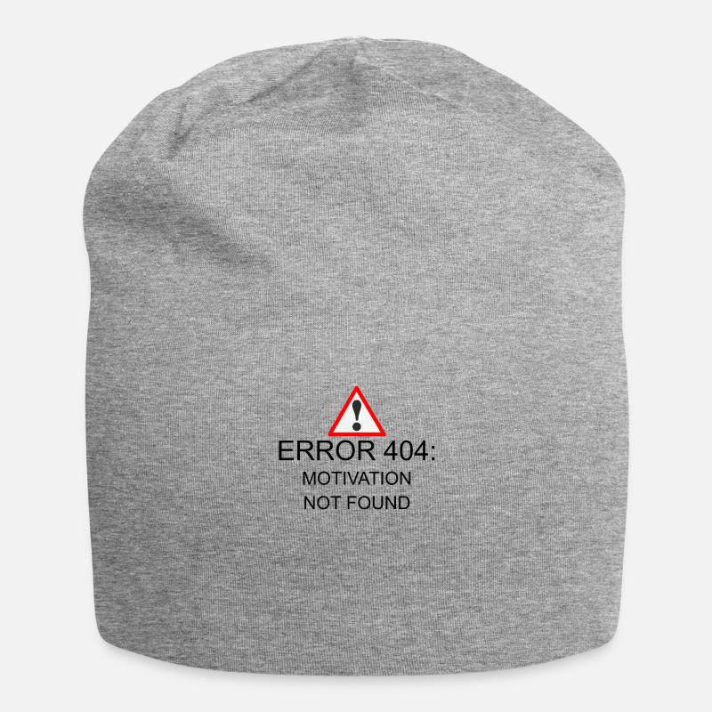 404 Error Motivation - Jersey-Beanie - Grau meliert