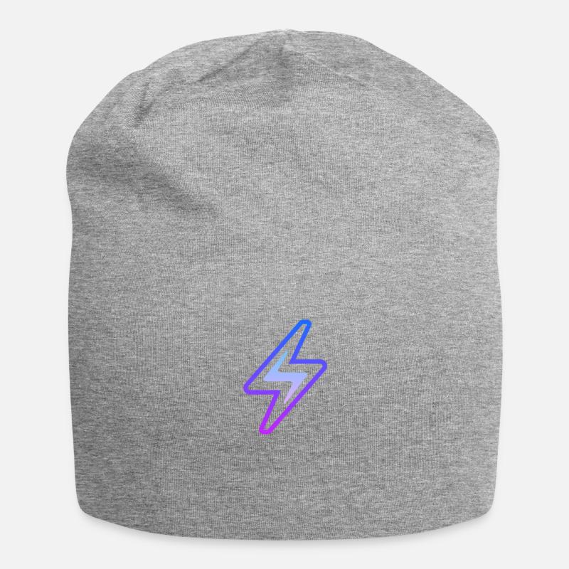 Blue lightning - Jersey Beanie - heather grey