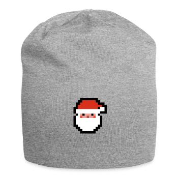 knuffiger Weihnachtsmann - Jersey-Beanie - Grau meliert - Vorne