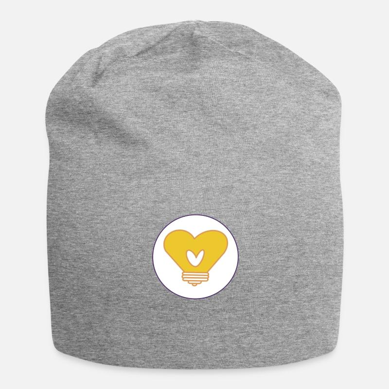 Glücksbärchi Glühbirne - Jersey-Beanie - Grau meliert