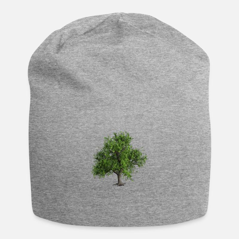 Bäume - Jersey-Beanie - Grau meliert