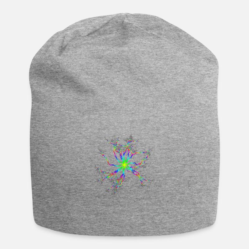 Blitz Gewitter psychedelisch psy Goa trance - Jersey-Beanie - Grau meliert
