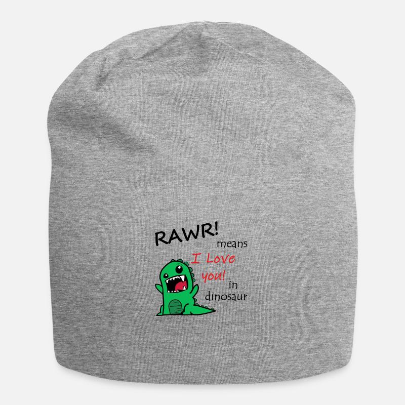 Rawr! - Jersey Beanie - heather grey