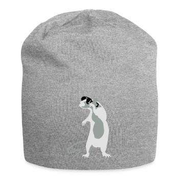 Rat avec des lunettes de soleil - Bonnet en jersey - gris chiné - Devant