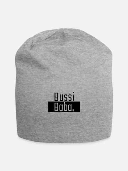 Bussi Baba Tschuess Geschenk Idee Wien Oesterreich - Jersey-Beanie - Grau meliert