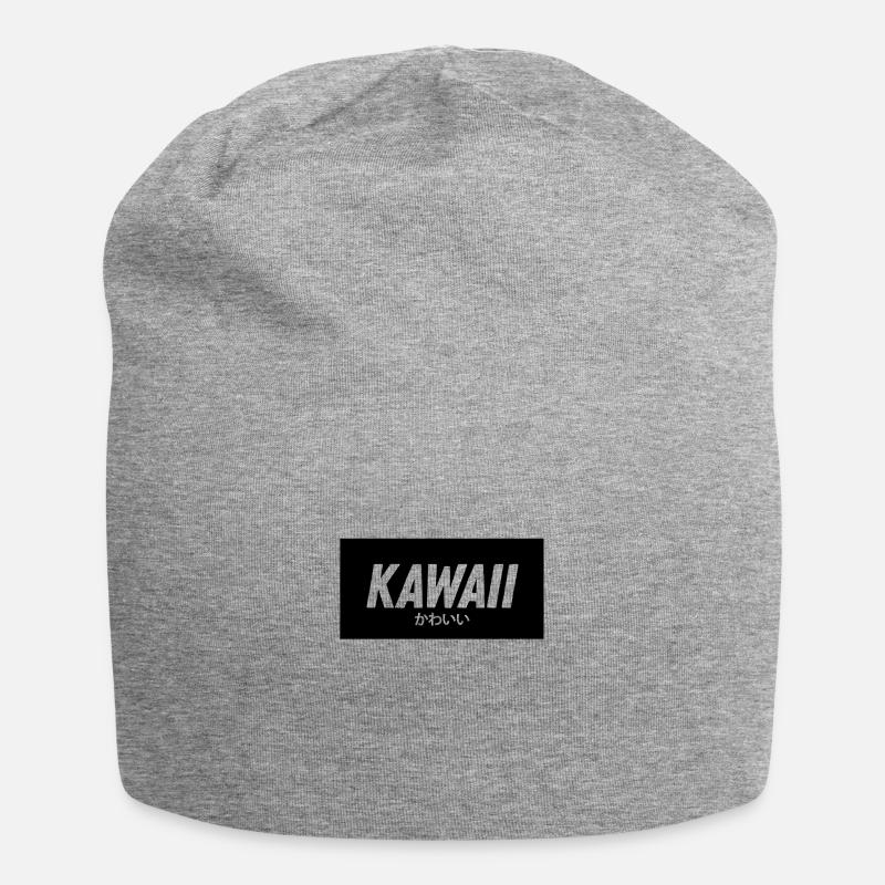 kawaii - Jersey-Beanie - Grau meliert