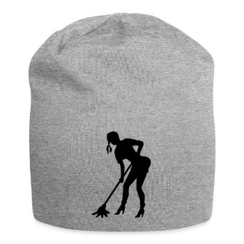 femme - Bonnet en jersey - gris chiné - Devant