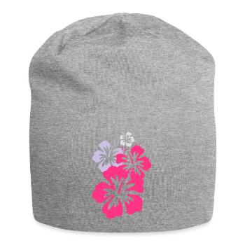 hibiskus_4 - Jersey-Beanie - Grau meliert - Vorne
