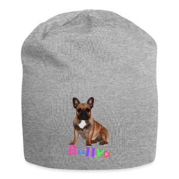 French Bulldog - Jersey Beanie - heather grey - Front