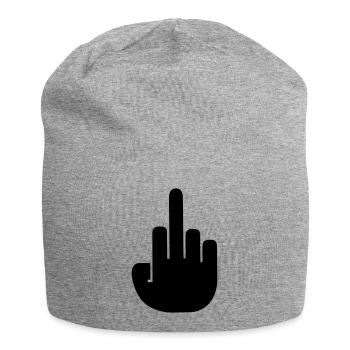 fck_finger_f1 - Jersey-Beanie - Grau meliert - Vorne