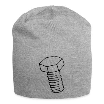Schraube - Jersey-Beanie - Grau meliert - Vorne