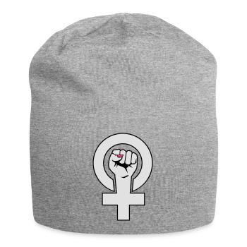 Feminist - Feministin - Jersey-Beanie - Grau meliert - Vorne