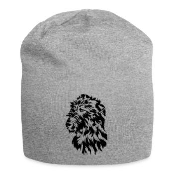 Irish Wolfhound Kopf - Jersey-Beanie - Grau meliert - Vorne
