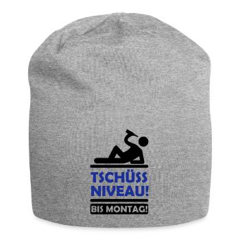 tschuess_niveau_2 - Jersey-Beanie - Grau meliert - Vorne