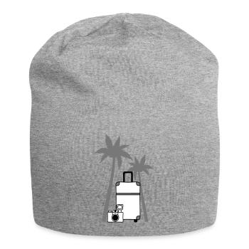 Caméra valise palme - Bonnet en jersey - gris chiné - Devant