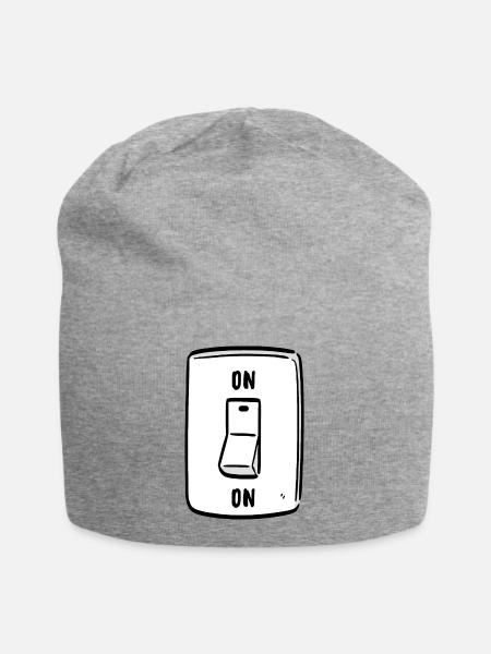 Interrupteur ON Cool Humour Drôle Motivation - Bonnet en jersey - gris chiné