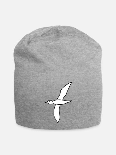Möwen,Vögel,Meer,Strand,Geschenk,lustig,cool,trend - Jersey-Beanie - Grau meliert