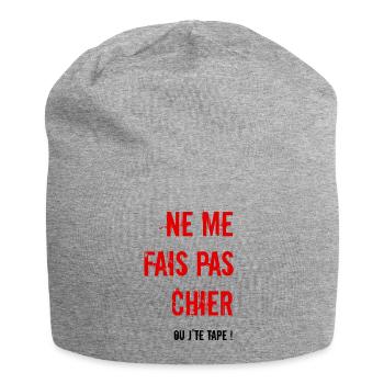 Me fais pas chier - Bonnet en jersey - gris chiné - Devant