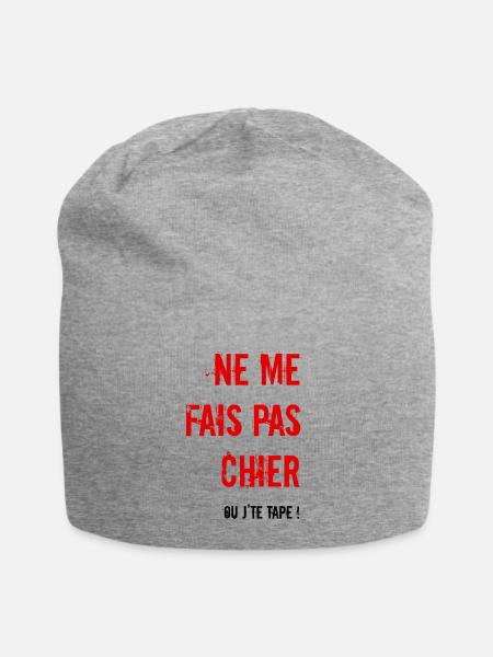 Me fais pas chier - Bonnet en jersey - gris chiné