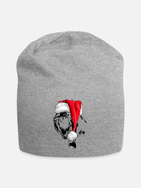 Santa GIANT SCHNAUZER Chiens de Noël Wilsigns - Bonnet en jersey - gris chiné