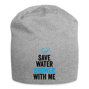 Wasser sparen Dusche mit mir - Jersey-Beanie - Grau meliert - Vorne