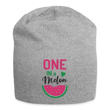 Un dans un melon - Bonnet en jersey - gris chiné - Devant