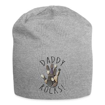 Daddy Rocks - Jersey Beanie - heather grey - Front