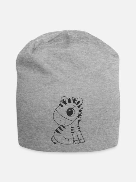 Süßes Pferd - Jersey-Beanie - Grau meliert
