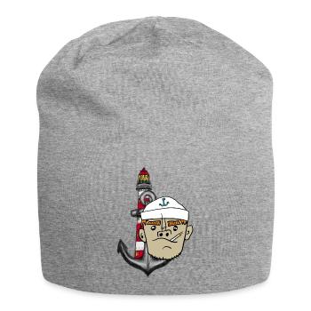 Matrose Anker Leuchtturm - Jersey-Beanie - Grau meliert - Vorne