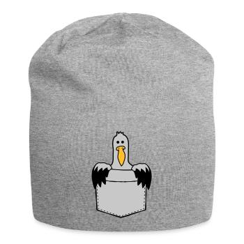 Brusttasche Möwe Unterwegs mitnehmen - Jersey-Beanie - Grau meliert - Vorne