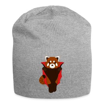Panda roux déguisé en vampire pour Halloween - Bonnet en jersey - gris chiné - Devant