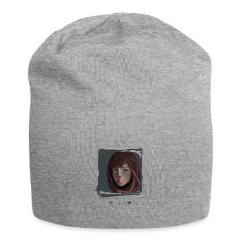 Woman illustration - Jersey Beanie - heather grey - Front
