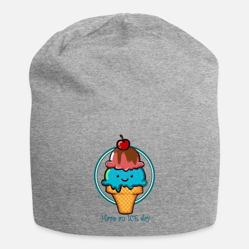 Habt einen Eistag - Jersey-Beanie - Grau meliert